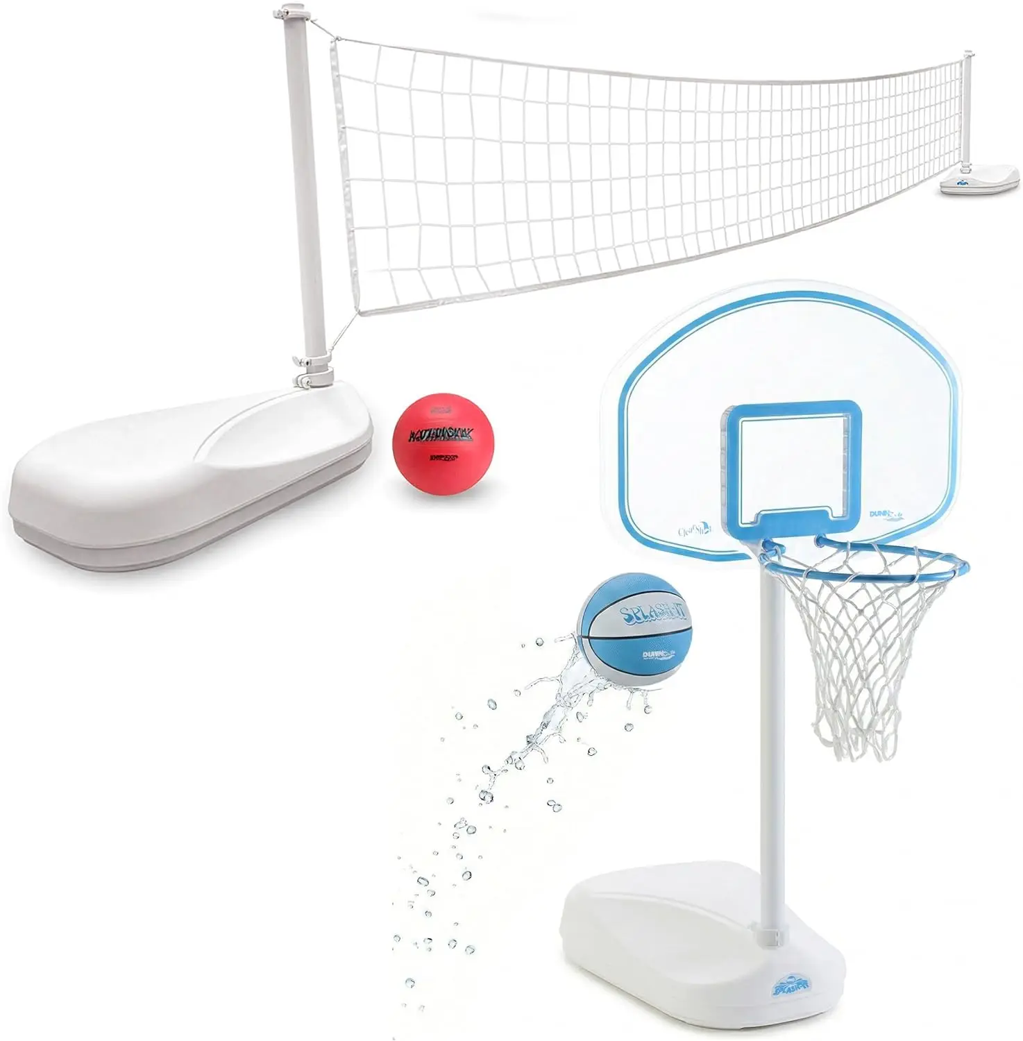 Pool Pool Basketball Hoop with Clear Backboard and Adjustable Stainless Steel Rim, Water-Filled Base, Includes Waterproof Basketball - Aliexpress Deal