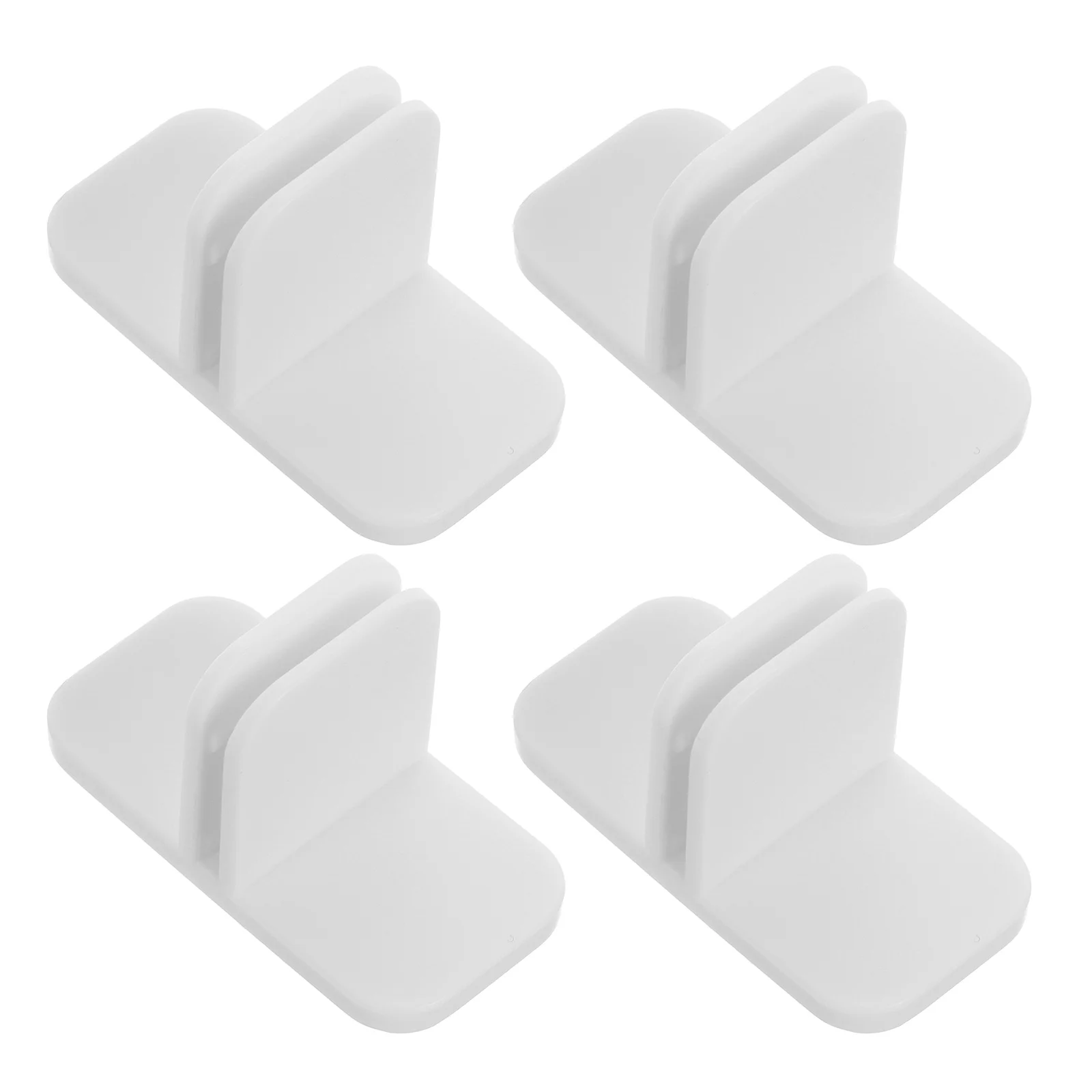 

4 Pcs End Clip Kitchen Drawer Divider Supporting Clips Plastic Fixer Clamps Storage Organizer Household Solutions