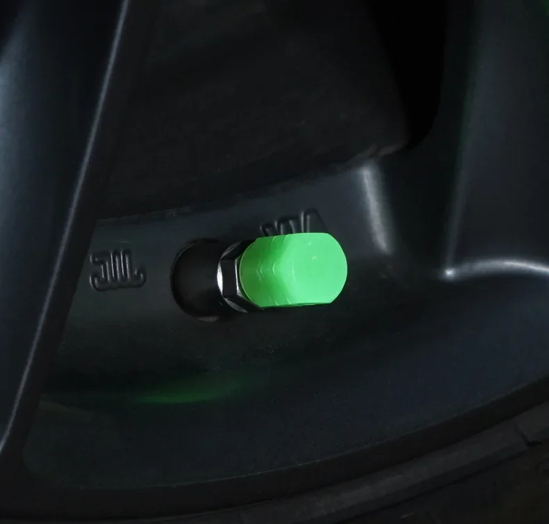 Car Motorcycle Mini Colorful Luminous Tire Valve Caps Glowing Valve Cover Car Tire Wheel Hub Styling Decoration Auto Accessories