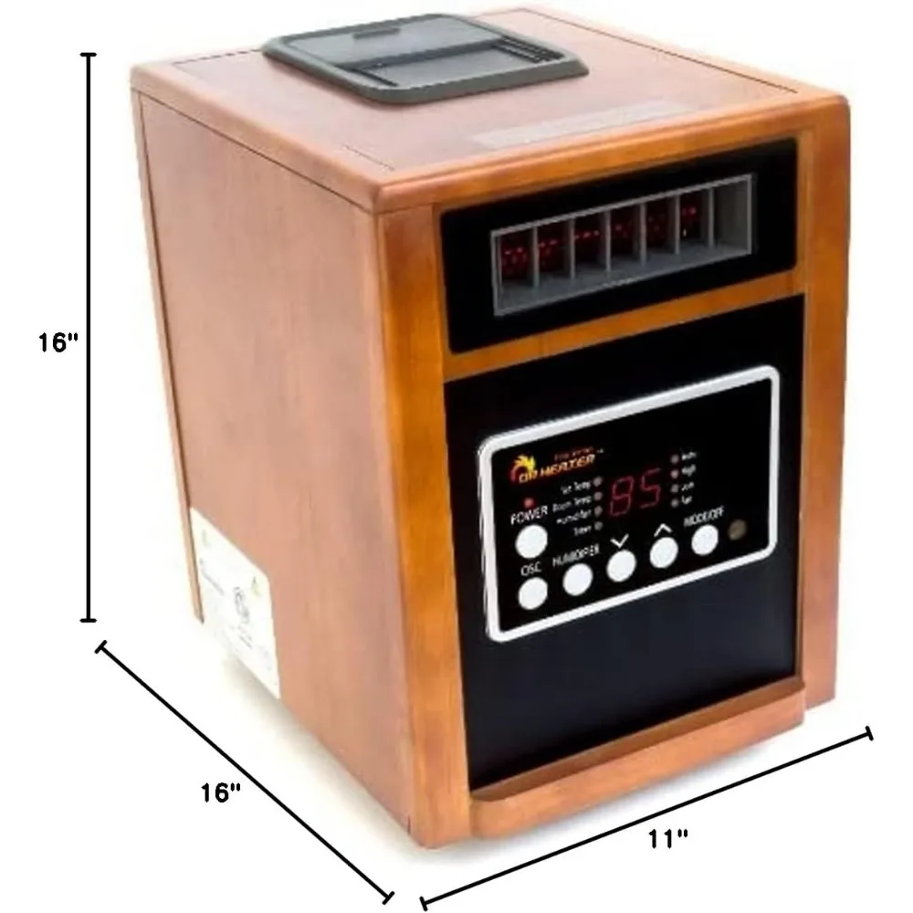 가습기 공간 히터, 진동 선풍기 및 리모컨, 체리, DR-998, 1500W