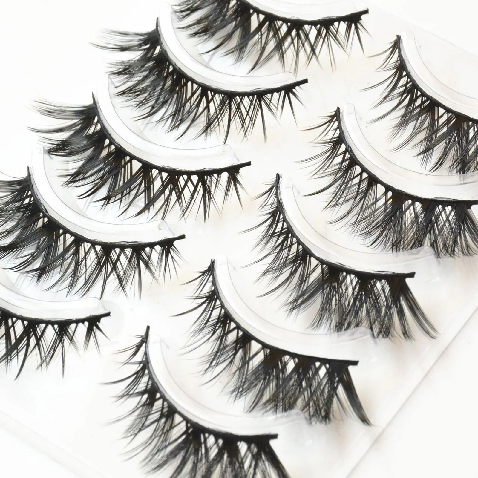 ขนตาปลอมหนา ยาว ฟู ดีไซน์แบบไขว้ สำหรับงานแต่งงาน ให้ลุคธรรมชาติ อุปกรณ์ต่อขนตาแต่งหน้า