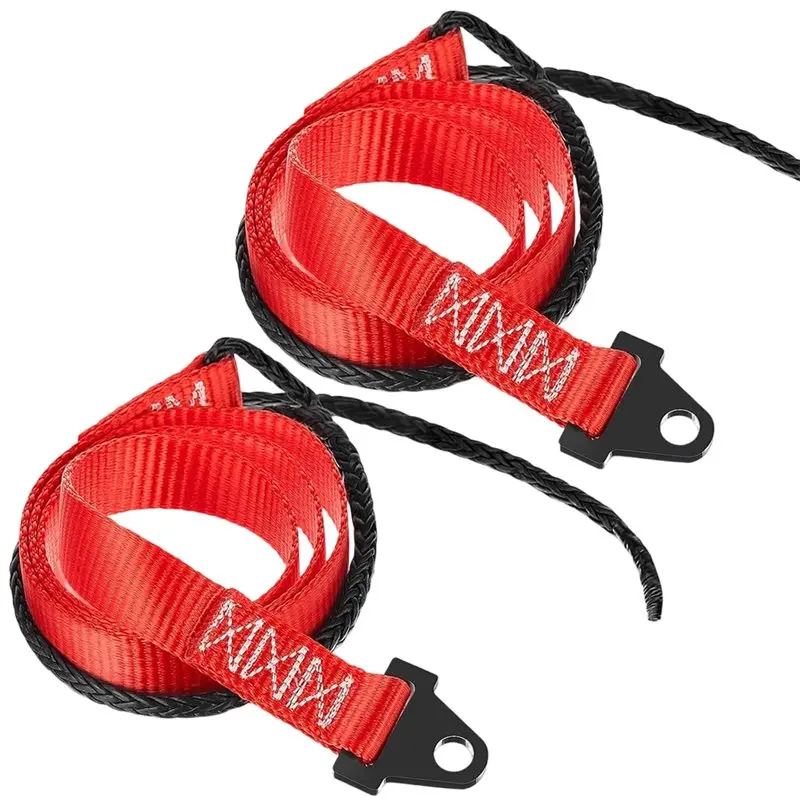 

VEHO-2-Pack 64-Inch Heavy Duty Plow Strap For ATV UTV Snow Winch Lift Rope With Metal Hook For Enhanced Snow Removal