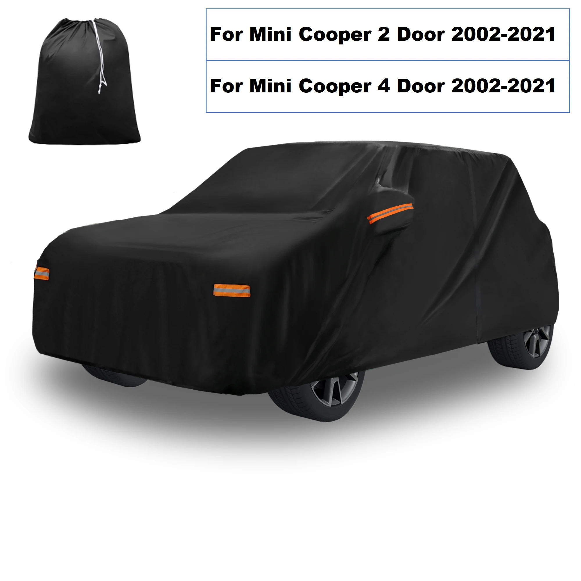 

X Autohaux Car Cover for Mini Cooper 2/4 Door 2002-2021 210D-PU Oxford Outdoor Full Car Cover Waterproof w/ Driver Door Zipper