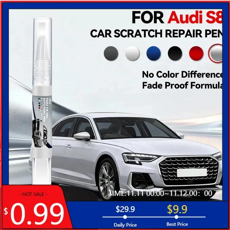 

Vehicle Dedicated Exclusive Car Paint Repair Pen For 1994-2023 AUDI S8 Paint Scratch Repair Accessories Gray LZ7S Blue LX5B Whit