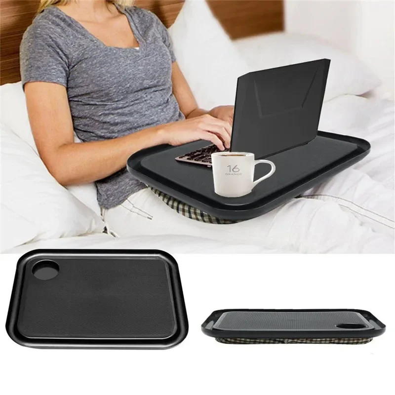 Portable 42 X 33cm Lap Desk Portable Laptop Table with Tray Lazy Desk Outdoor Learning Home Office for Bed Car Reading Writing