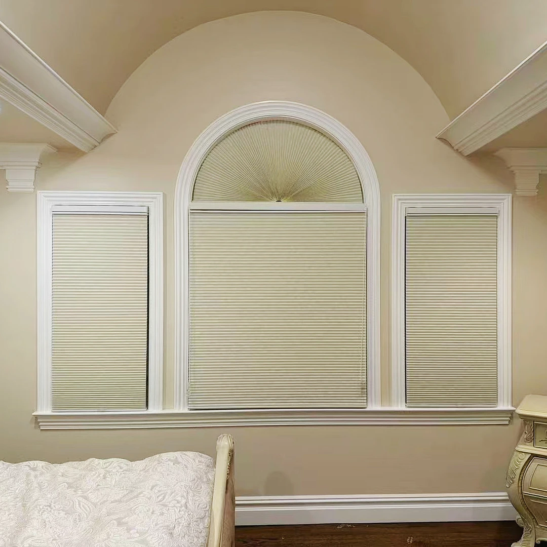 Specialty Shade Honeycomb Blinds for Arch Windows Custom Size Cordless Cellular Shades Half Circle Window Blinds Shades