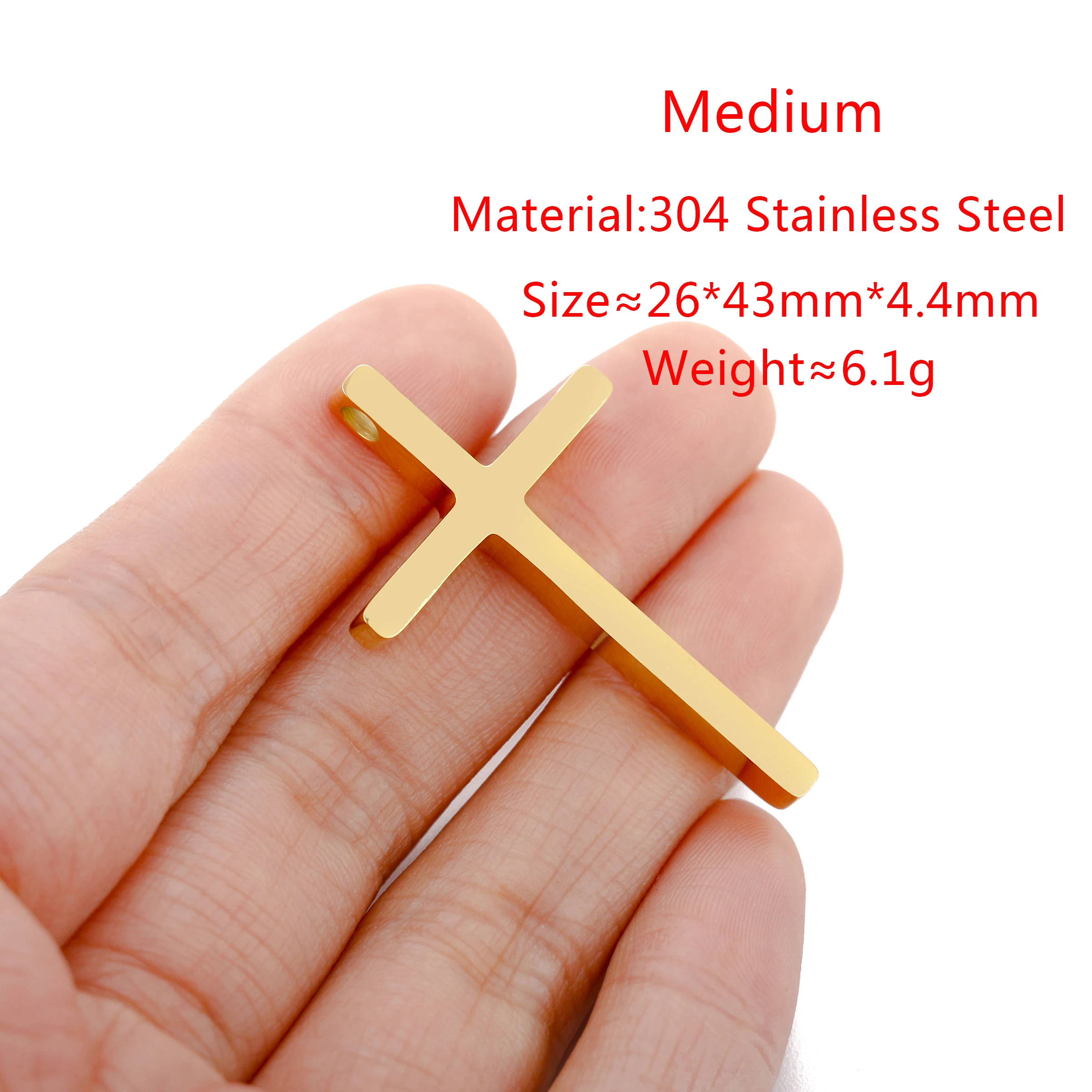 Edelstahl Kreuz Charms für Schmuck herstellung Halsketten DIY Religion Kreuze Anhänger Zubehör liefert handgemachte Ergebnisse – Detail 13