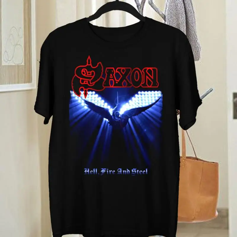 

Saxon Band Hell Fire And Steel Tour T Shirt Black All Size