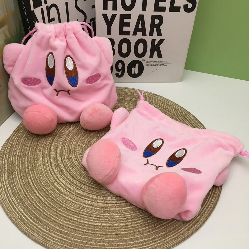 10pcs/lot Star Kirby Storage Bag Plush Cosmetic Bag Plush Toy Portable Drawstring Pocket Kawaii Kirby Pink Coin Purse Gift