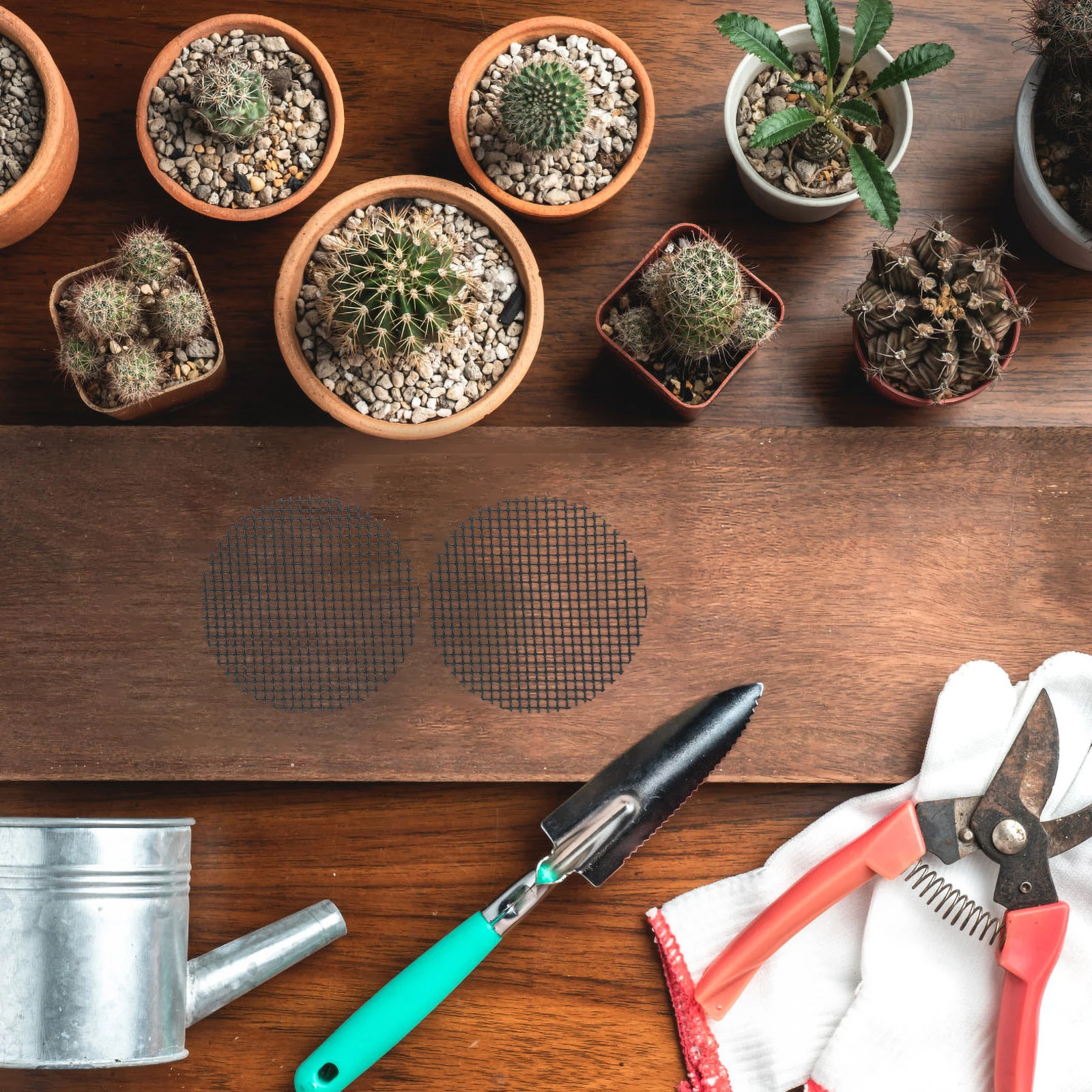 20 stücke Pflanzer Mesh Pad Wiederverwendbare Kunststoff Entwässerung Net Für Bonsai Blumentopf Boden Loch Bildschirm Halten Boden An Ort Verhindern mücke