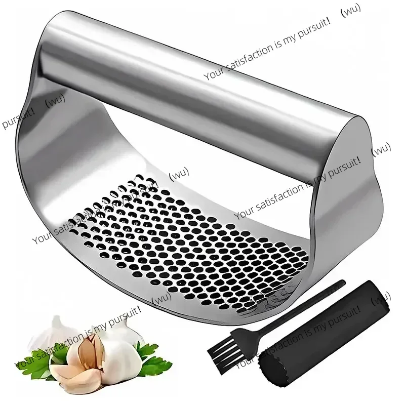 Upgraded Stainless Steel Garlic Press Squeezer Manual Garlic Ginger Rocker Crusher Garlic Cutting Mince Tools Kitchen Gadgets