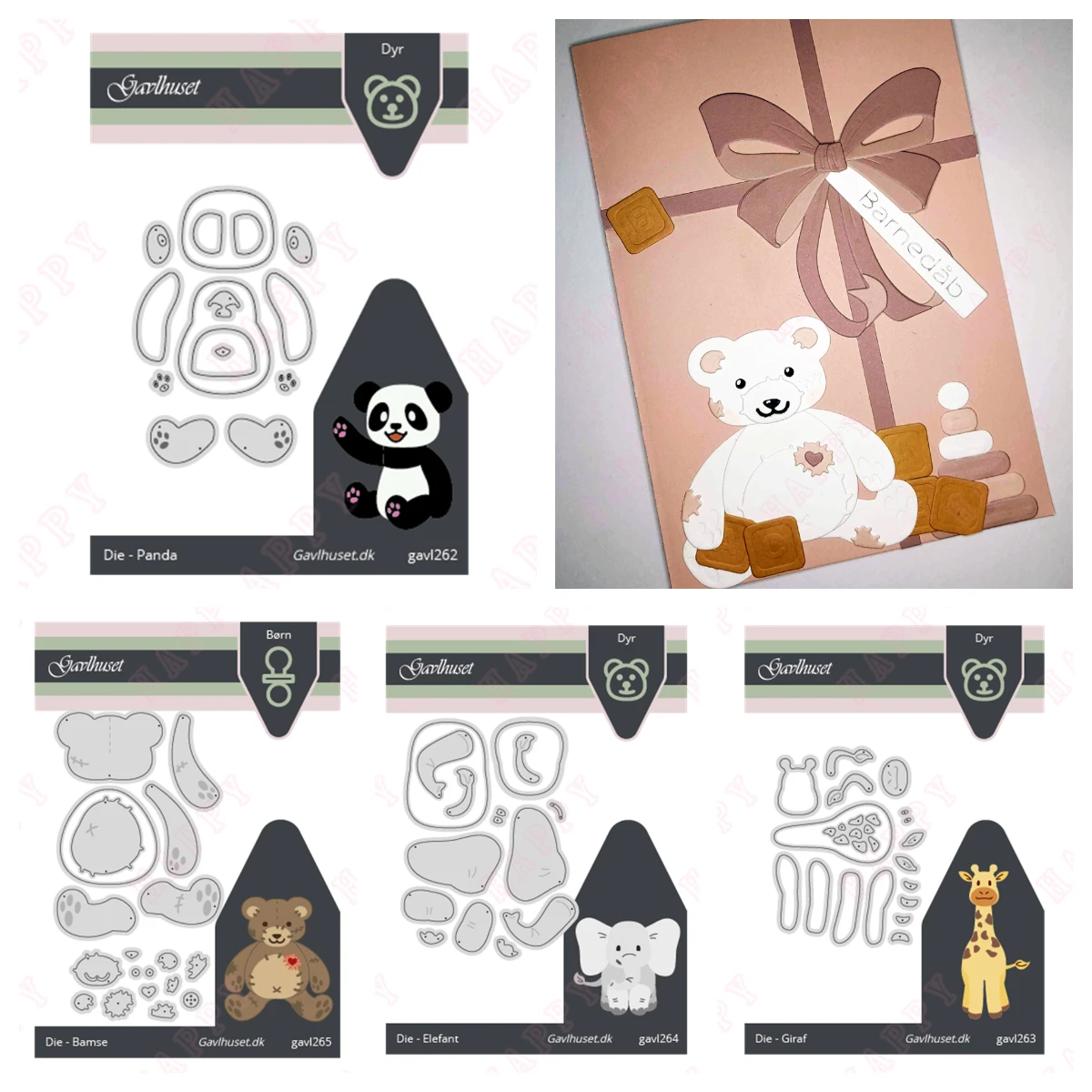 Cute animal Die Metal Craft Cutting Die Elephant and Teddy Bear DIY Scrapbook Paper Diary Decoration Greeting Card Handmade New