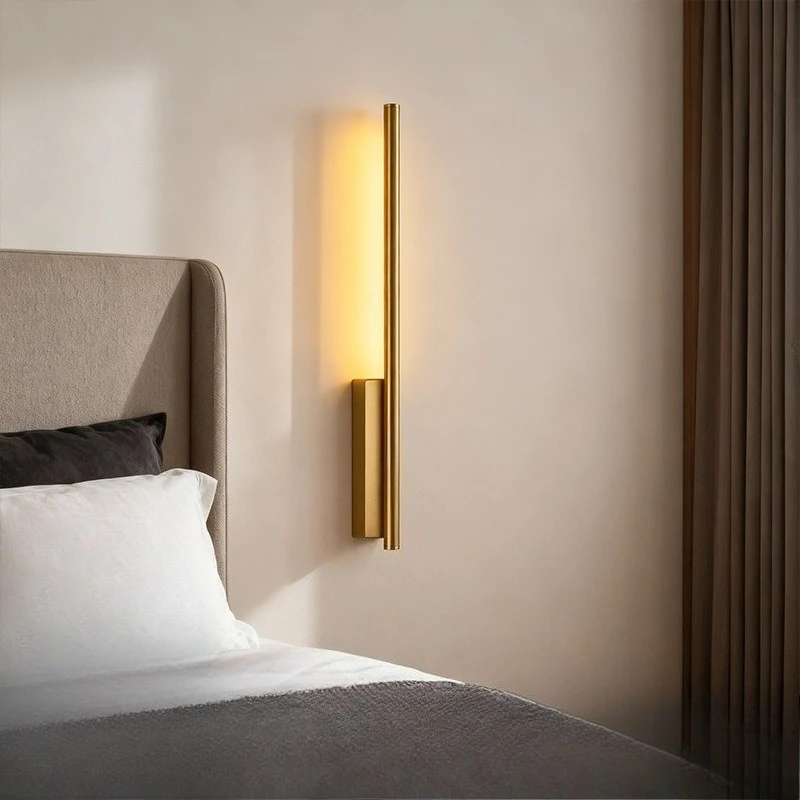 European Modern Minimalist LED Wall Lamp Line Lamp Indoor Living Room Corridor Porch Bedroom Bedside Decorative Lighting