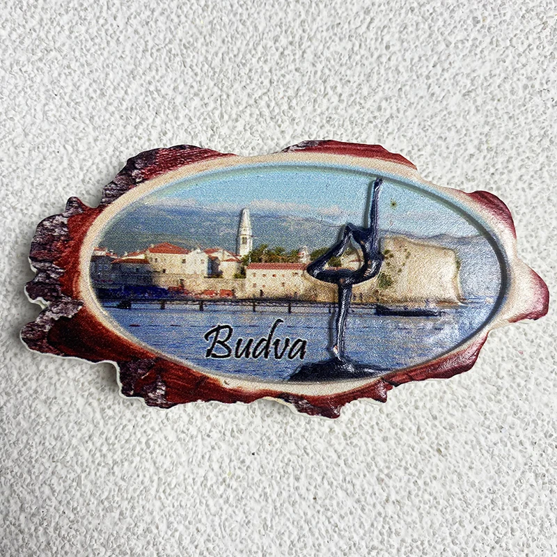 

Montenegrin Budva World Cultural Tourism Souvenirs, Kitchen Home Decorations, 3D Magnetic Refrigerator Stickers