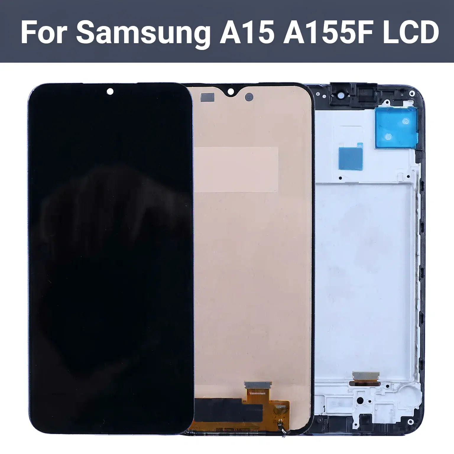 6.5 Inch Tested LCD Display Touch Screen Digitizer Assembly with Frame for Galaxy A15 4G SM-A155F 5G SM-A156B
