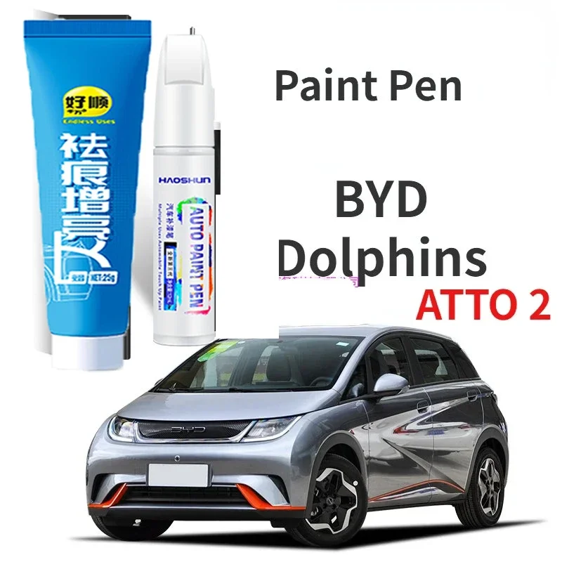 Paint Pen Suitable for BYD Dolphins ATTO 2 Touch-up Pencil Toot White Powder Grey Dolphin Original BYD Dolphin ATTO2