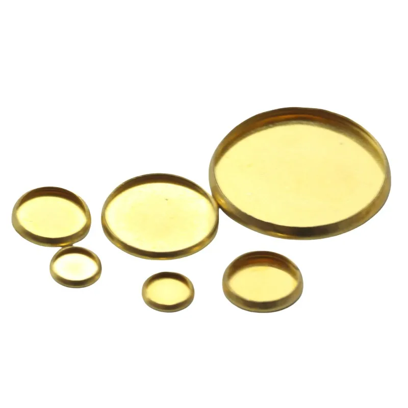 BoYuTe (100 Pieces/Lot) Round 6-8-10-12-14-16-18-20-23-25-27mm Cabochon Base Raw Brass Blank Tray Diy Jewelry Accessories