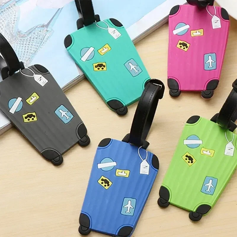 3D Silicone Luggage Tag Drip Glue Pattern Travel Suitcase ID Tag PVC Waterproof Backpack Label Unique Design Baggage Identifier