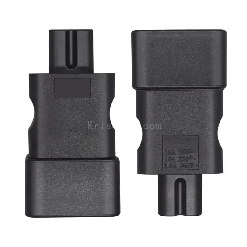 IEC320 C20 To C7 Power Cord Adapter, Male To Female Supply Connector Conversion Plug PVC