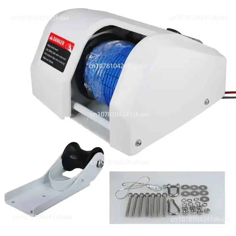 White 12V electric anchor 35SW winch suitable for anchor weight of 16kg yacht ship accessories