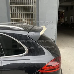 ABS Material Rear Roof Spoiler Wings for Porsche Cayenne 958 92A MK2 SUV GTS 2015-2017 Car Styling ABS Carbon Look Rear Spoiler