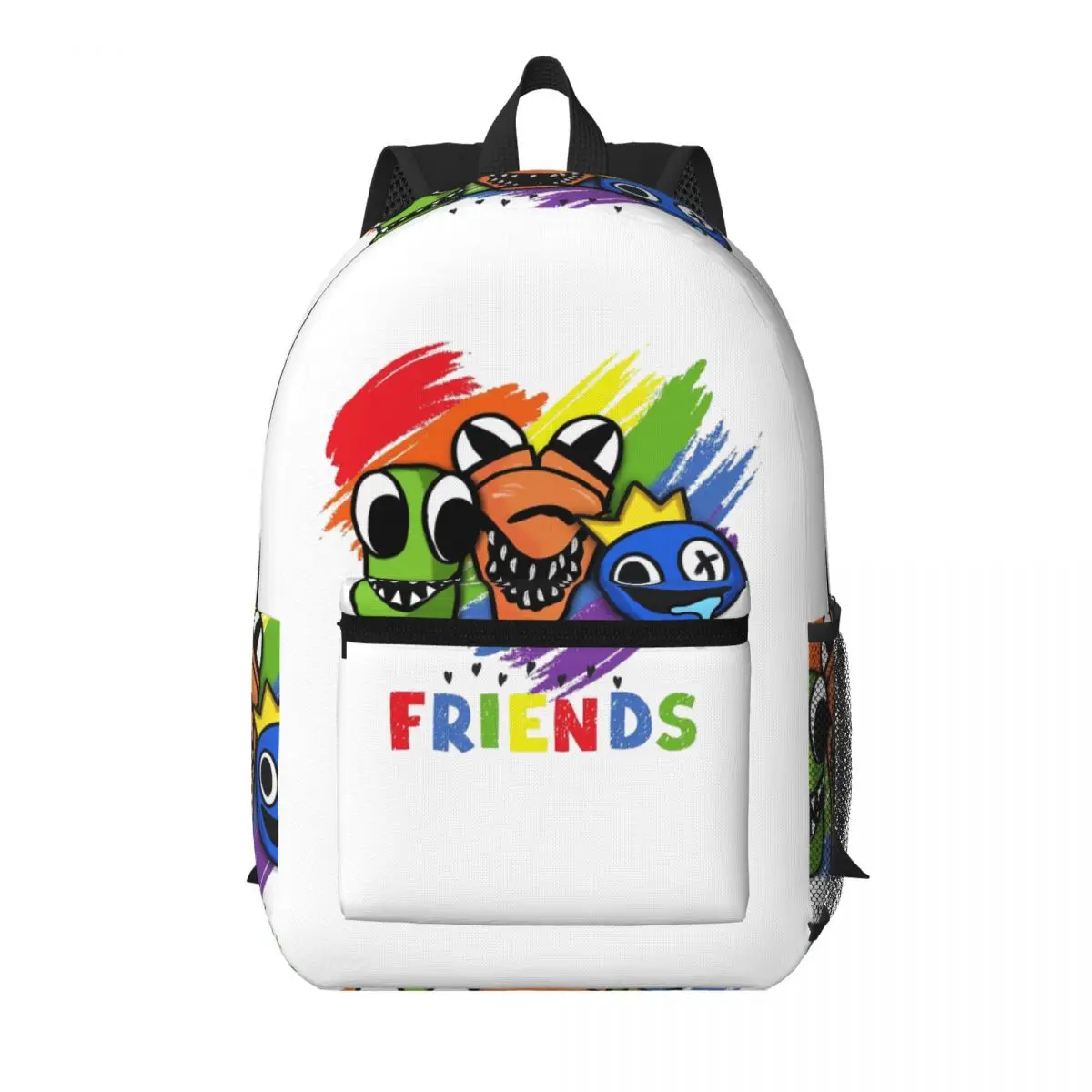 Rainbow Friends Characters Student Backpack School Bag Hiking Travel Daypack for Boys Girls Bookbag Shoulder Bags