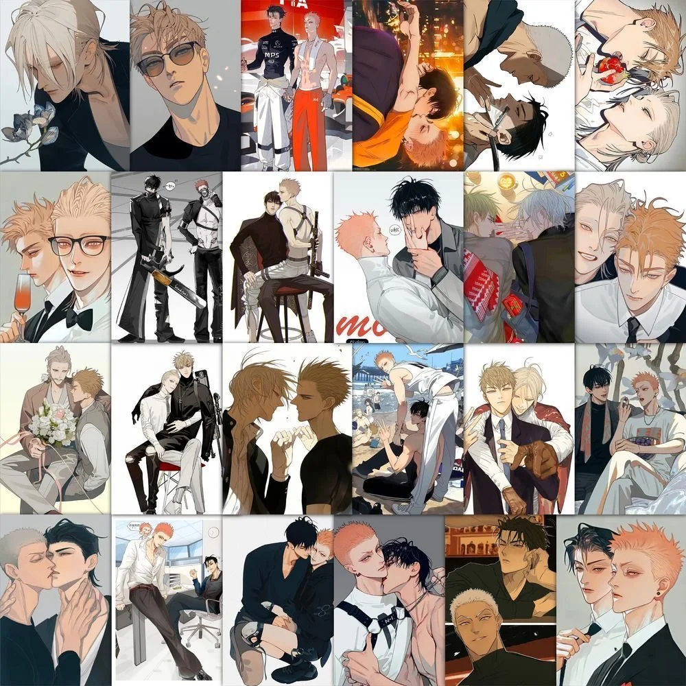 63PCS Manga Old Xian 19 Days Sticker Set - Mo Guanshan, He Tian Characters DIY Scrapbooking Stickers Cosplay Gift