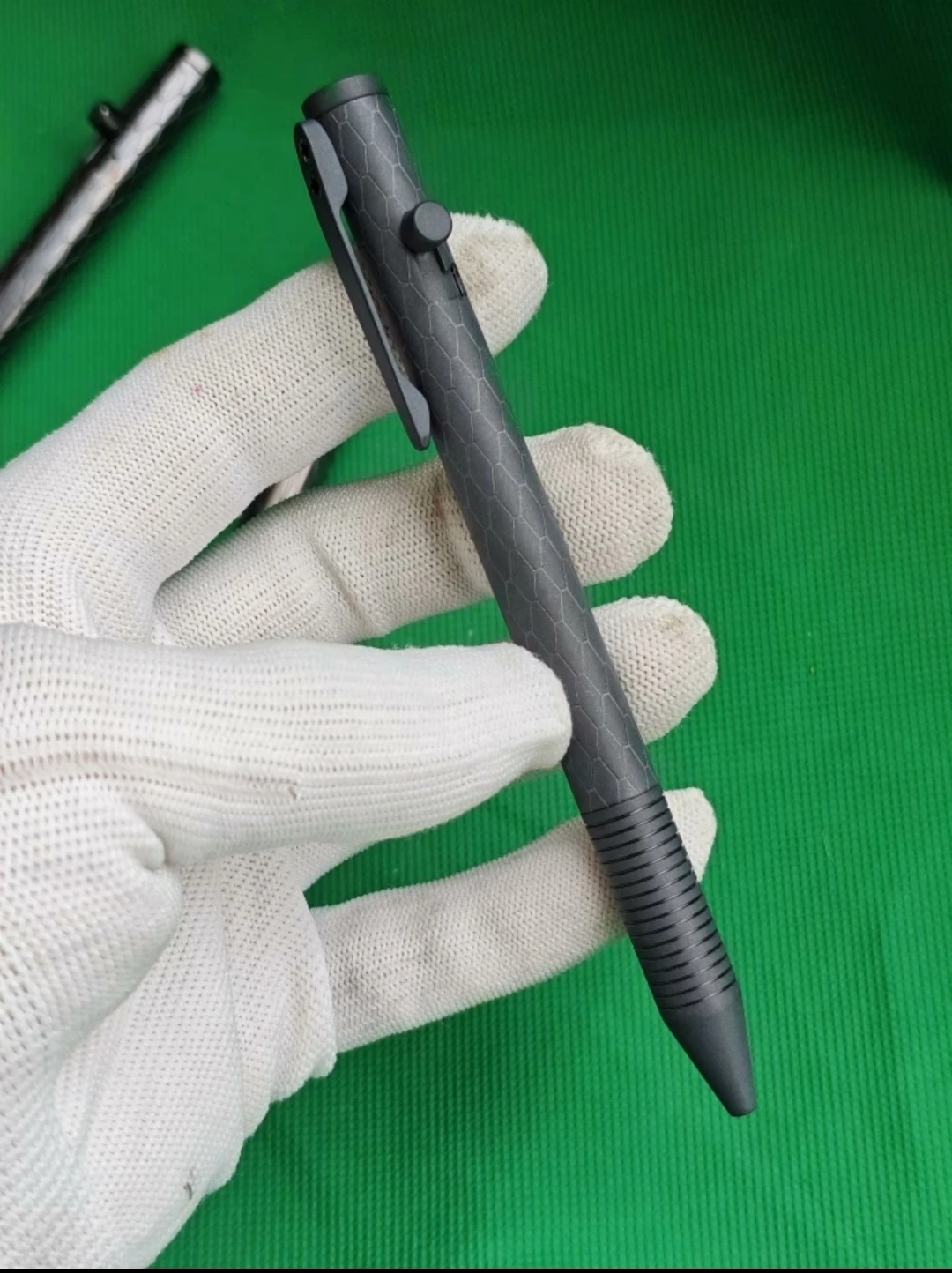 1 Piece Zirconium Bolt EDC Pen Matte Black Color, Mechanism Gel Ball Point Pen