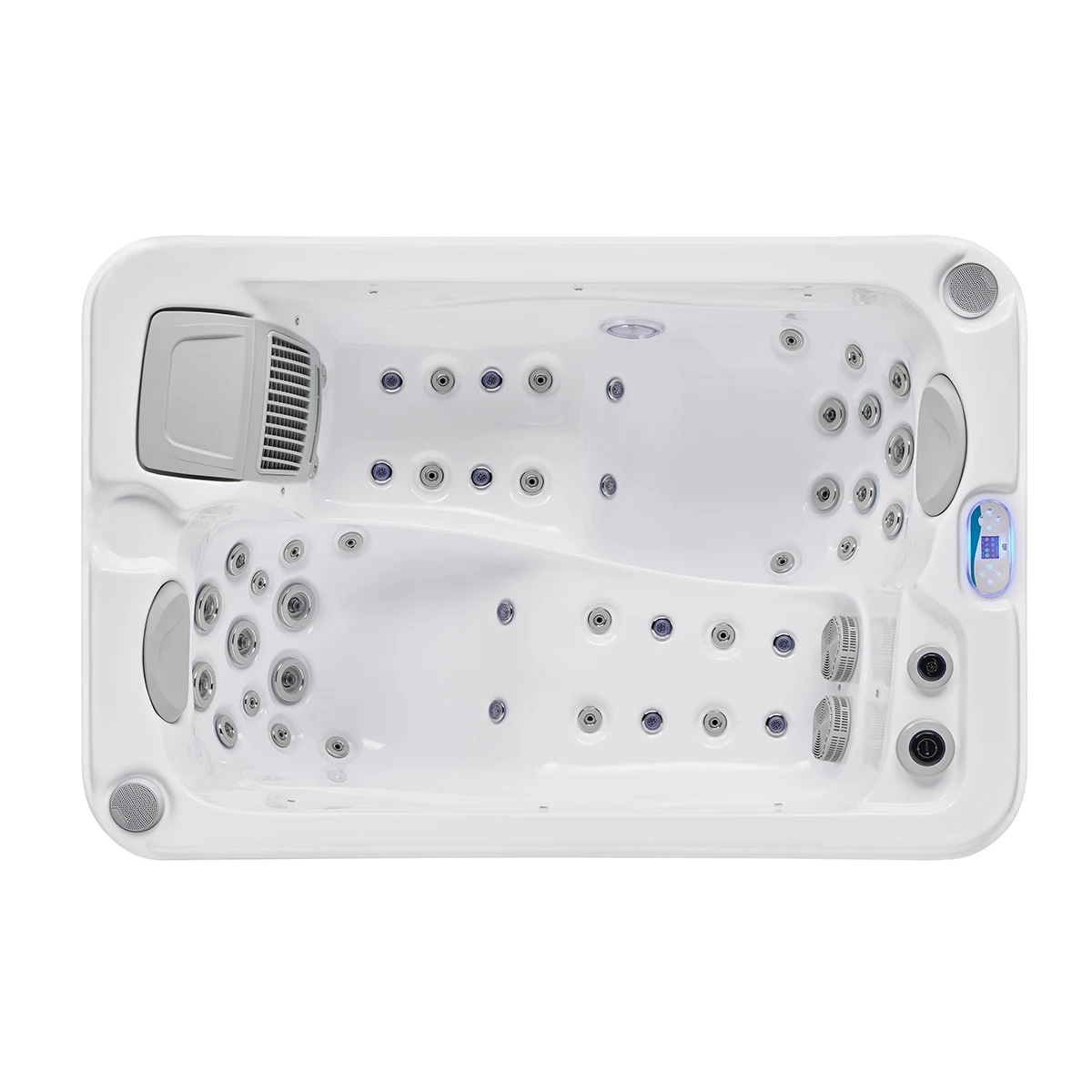 Outdoor Hot Tube Whirlpool Massage White Color Bathtub With Balboa System Spas Ce Approved