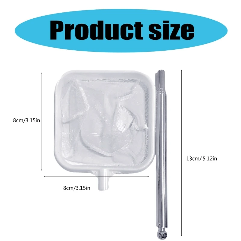 Fish Net for Fish Tanks Telescopic Rod with Removable Head for Catching Shrimp, Commercial Use Telescopic
