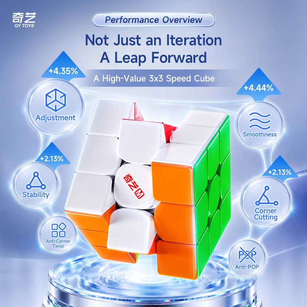 [JudyCube] QiYi M Pro V3 Pioneer UV 3X3 Magnetic Magic Cube Speed Cube Fidget Toys Qiyi 3x3 M PRO Flagship Cubo Magico Puzzle