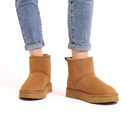 Botas de nieve de espuma viscoelástica Evshine, zapatos de tendencia para mujer, botas de nieve impermeables para mujer, botas cálidas de ante para invierno