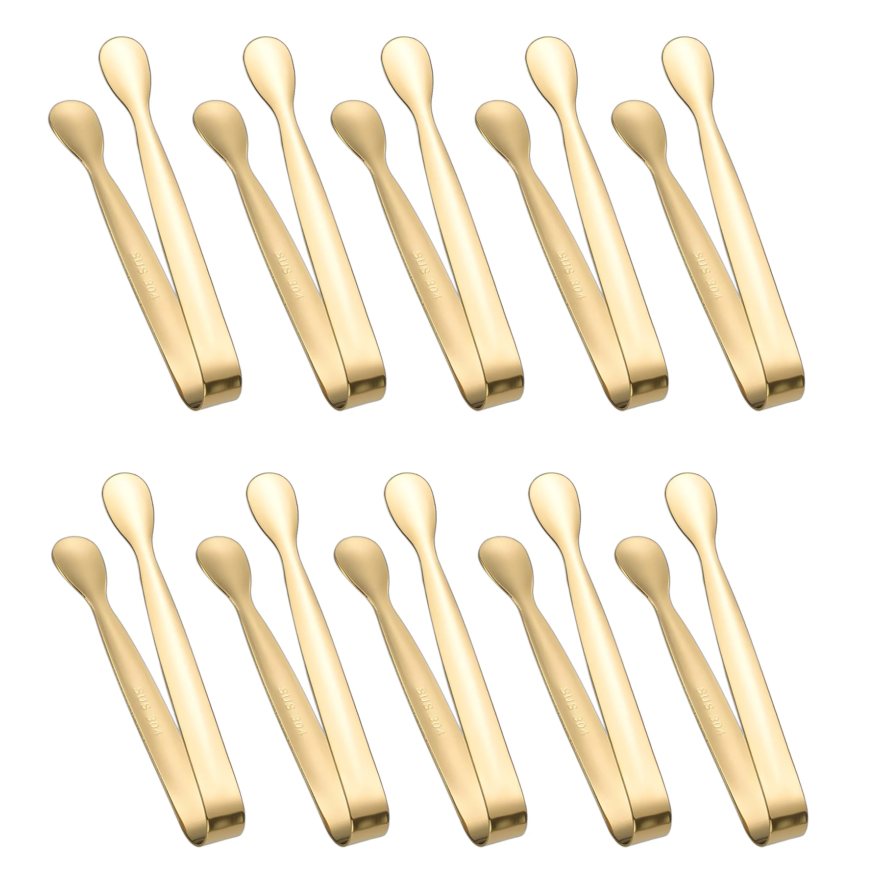 Small Gold Tongs For Serving,Food Grade Stainless Steel 4