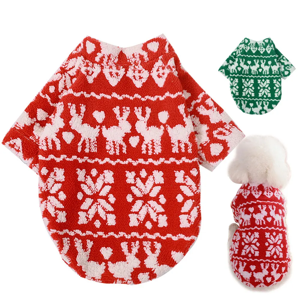 Christmas Dog Clothes Soft Fleece Pet Clothing For Small Dogs Cats Christmas Vest Shirt Puppy Dog Costume Chihuahua Yorkies