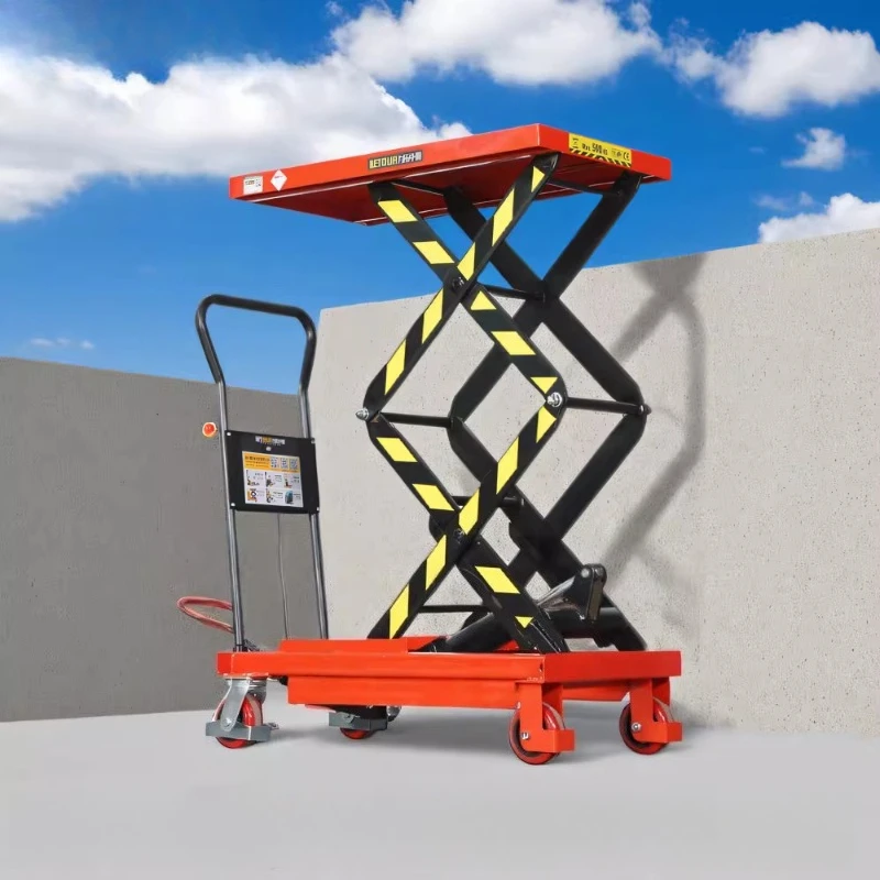 Manual Hydraulic Lift Trolley Scale Handling Loading Lift Trolley Unloading Commercial Furniture Carrello Di Sollevamento ZY40TC