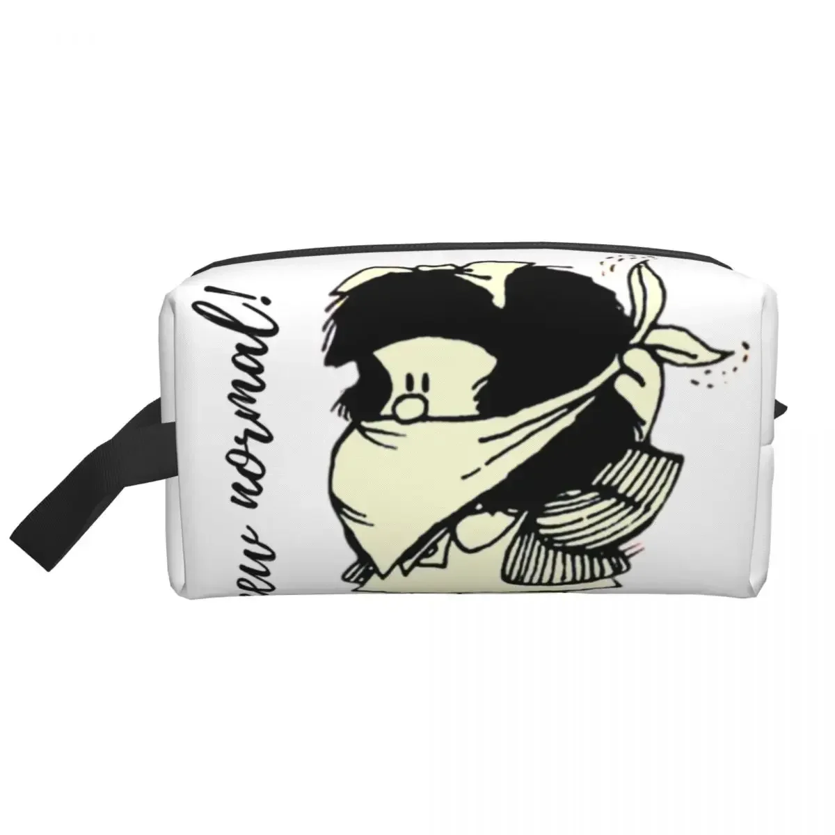 

Custom Quino Mafalda Makeup Bag Women Travel Cosmetic Organizer Cute Funny Manga Cartoon Storage Toiletry Bags