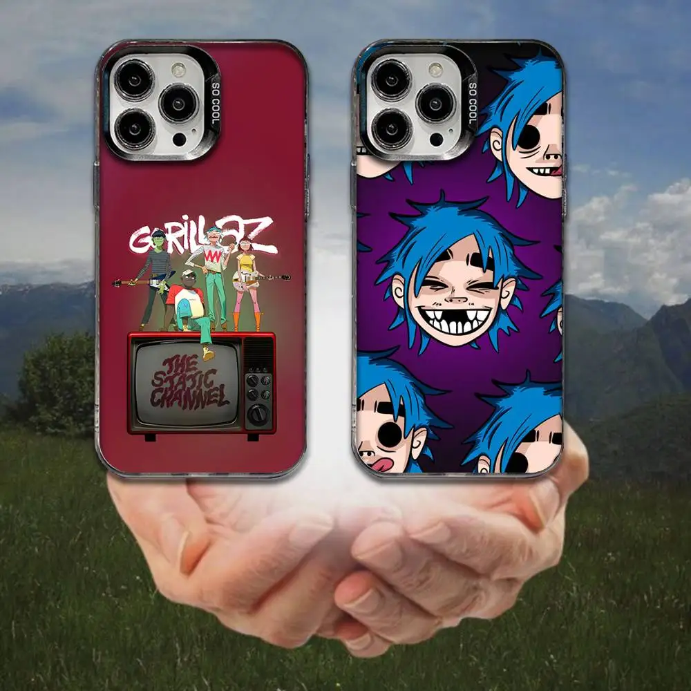 

G-Gorillaz Cracker Island Phone Case For iPhone 16,15,14,13,12,11,8,7,Pro,Max,Plus,Mini,XS,SE Anti Fall Black Matte Hard