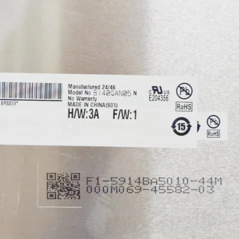 

B140QAN05.N 14.0" Original LCD LED Screen Laptop Display Panel 2240×1400