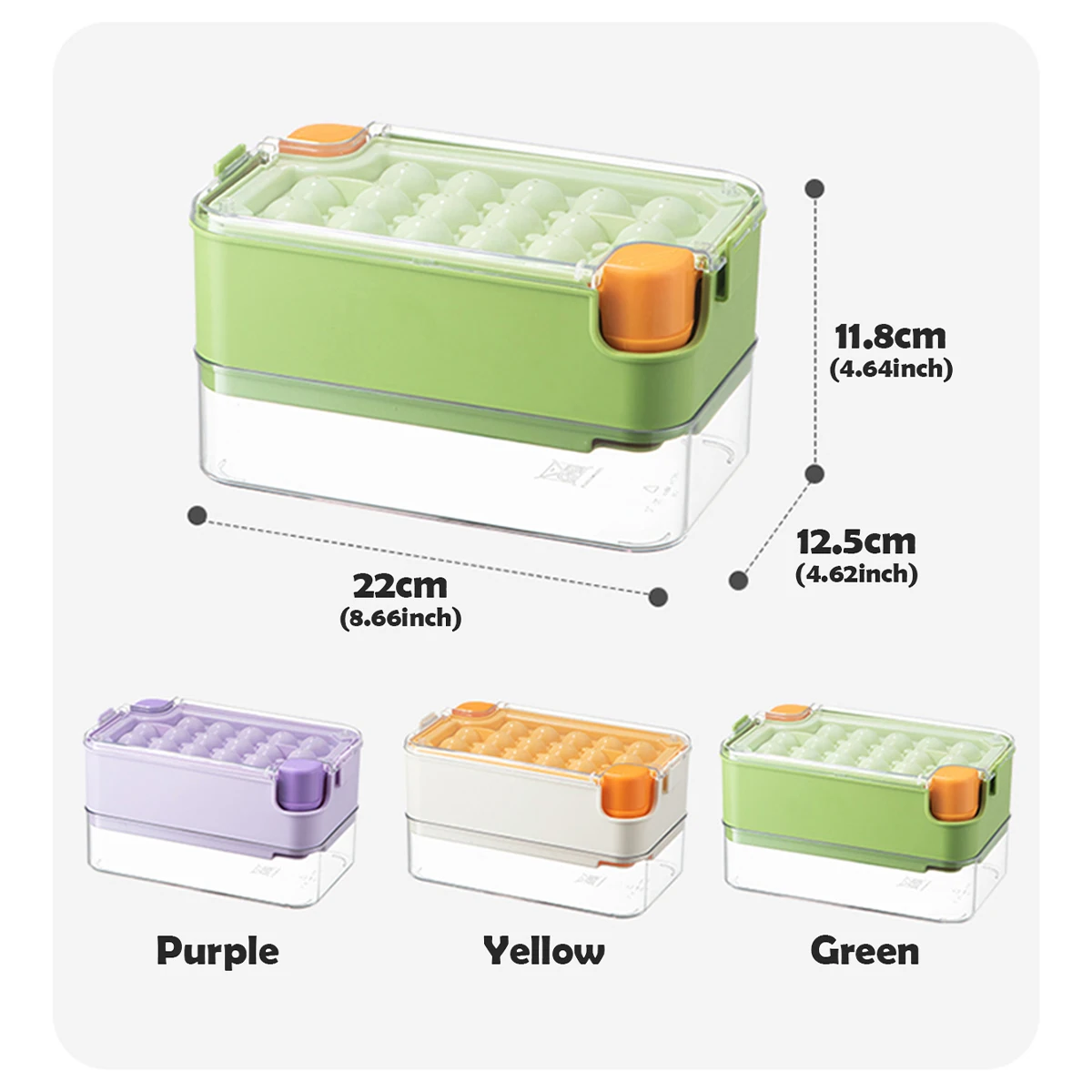 WMMO Pressed Ice Cube Mold with Lid and Ice Storage Box Food Grade Material Homemade Ice Cube Storage Box