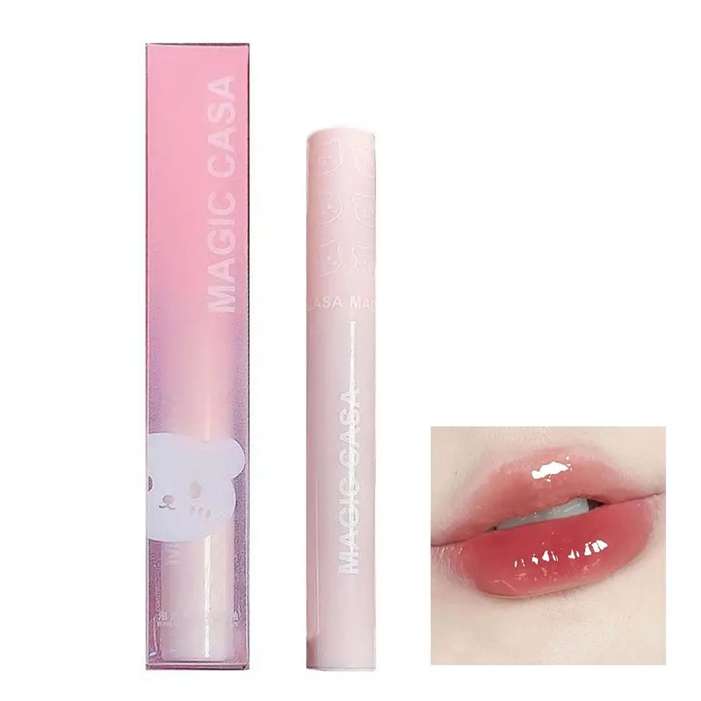 Nieuwe 6 Kleuren Spiegel Jelly Lipgloss Hydraterende Water Blijvende Glanzende Cosmetica Lippen Waterdichte Rode Make-Up Lippenstift Vloeistof Q4o8