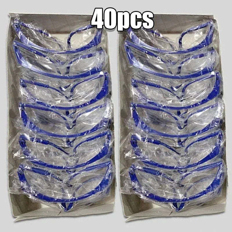 40PCS Safety Goggles High-Transparency Lenses with Splash Wind&Dust Protection Comfort Fit for Dusty and Windy Work Environments image 6