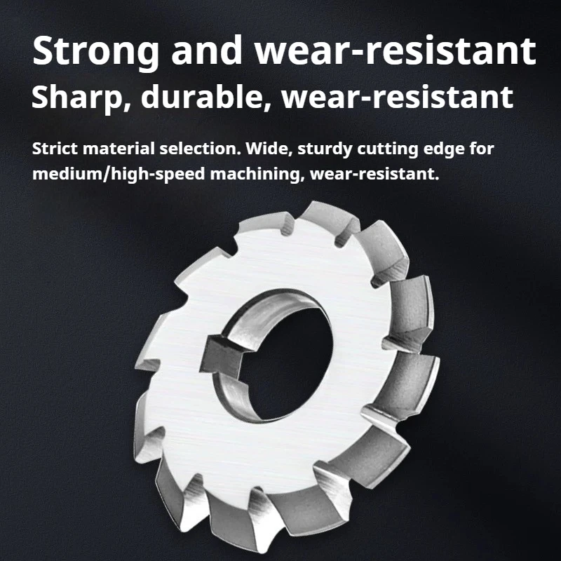 HSS Gear Milling Cutter Disc Spur Gear Straight Tooth Modulus M0.6-M8 for Gear Machining CNC Tool