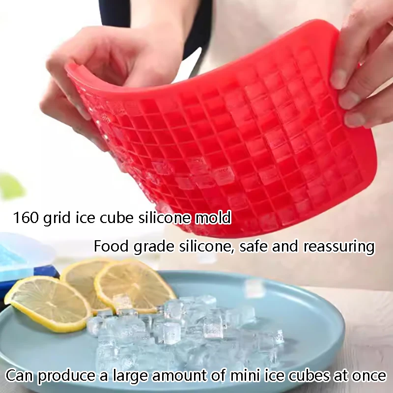 1PC/2PCS  Ice Making Box Silicone Small Ice Tray Broken Ice Cube Mold Frozen Ice Box Ice Molding Ice Artifact Mini