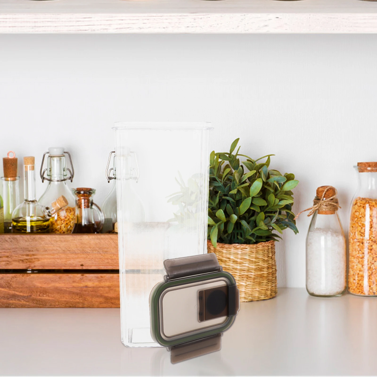 

Pasta Storage Container Set of 2 Reusable Bpa-Free Airtight Jars for Noodles Grains Candy Pantry Organizer Spaghetti Container