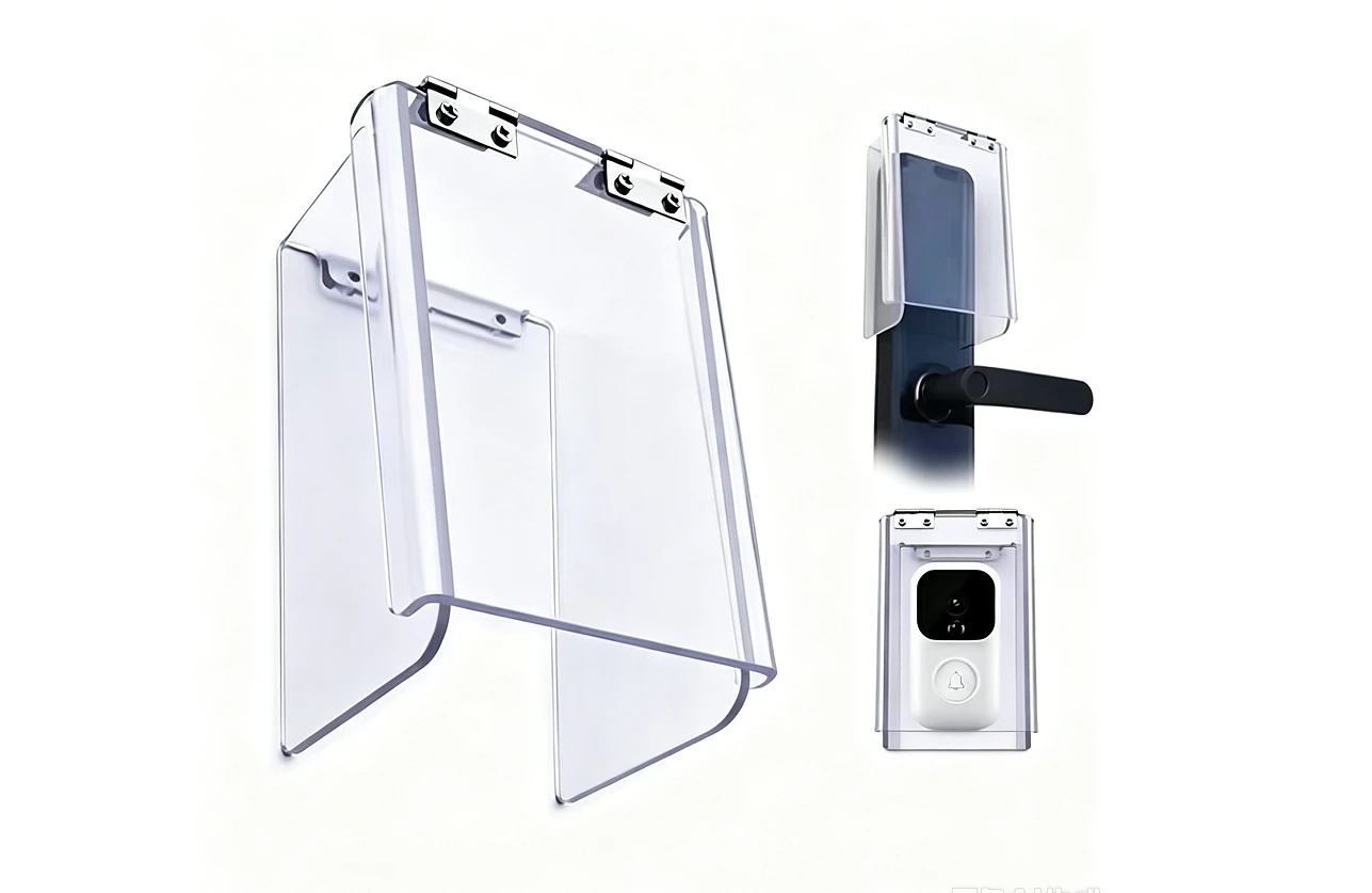 Smart Door Lock Waterproof Cover Fingerprint Lock Outdoor Flip Cover Rainproof  Transparent Plastic Cover