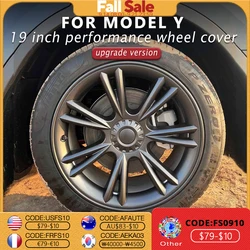 4PCS For Tesla Model Y Hubcap 19-inch Gemini Wheel Covers Accessories Compatible Car Replacement 2020-2024 Wheel Parts Wheel Cap