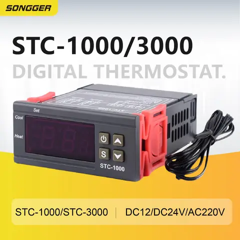 STC-1000 Digital Temperature Controller Thermostat Dual Relay 12V 24V 220V for Incubator Aquarium Brewing