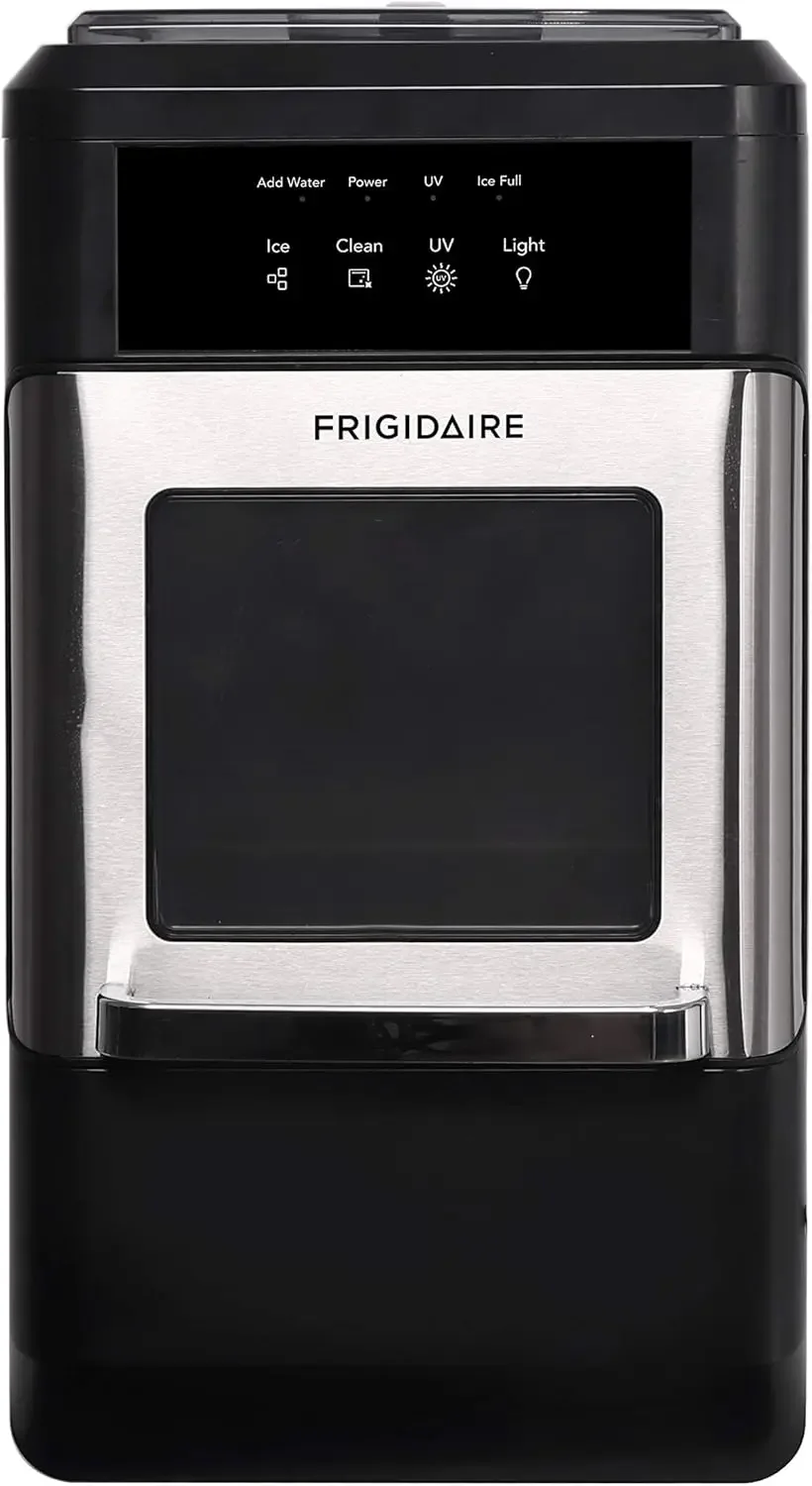 Frigidaire EFIC235-AMZ Countertop Crunchy Chewable Nugget Ice Maker, 44lbs per day, Self Cleaning Function