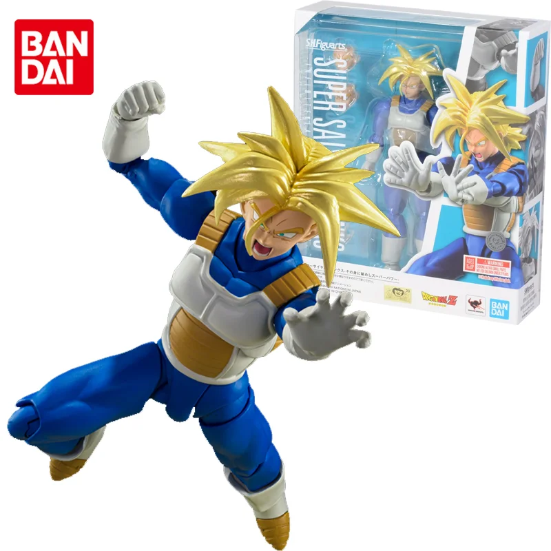 

Bandai Original SHF Dragon Ball Z Super Saiyan Trunks Hidden Superpower Anime Action Figure Toys For Boys Kids Birthday Gifts