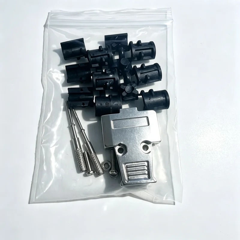 DB9 Socket Metal Shell Kit Male Female with Tail Sleeves 9 Pin Serial Connector RS232 RS485 RS422 D-SUB9 Adapters for COM Port